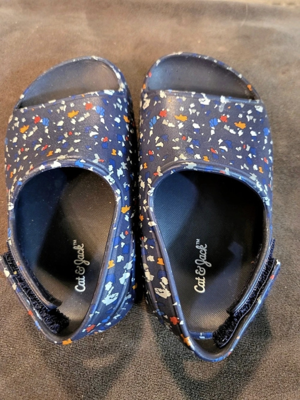 Cat & Jack Kids Printed Clog Sandals Blue & Multicolor